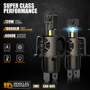 Blanco frío 120W accesorios de aluminio para coche 12000lm H4 LED faros bombilla Auto H7 H11 Luce 9005 9006 6000K Color nuevo 12V voltaje - Product Image 3