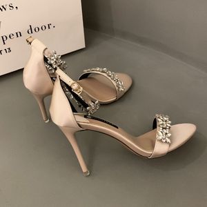 Chaussure Dame Green Rhinestone New Trendy 2025 Stiletto <b>High</b> Women <b>Sexy</b> and Elegant Summer <b>Heels</b> - Product Image 5