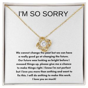 Collier pendentif creux en cuivre personnalisé classique, technique de moulage, zircon blanc, boîte cadeau, carte de message, bijoux fantaisie, cadeau - Product Image 2