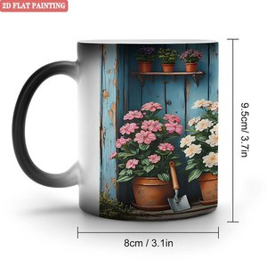 Taza de cerámica negra esmerilada de 11 oz, sensible al calor, para sublimación e impresión de diseños personalizados - Product Image 1