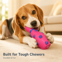 Jouet pour chien et chat en silicone en forme de quilles de bowling avec couineur intégré, pour le nettoyage des dents, étanche, anti-anxiété, utilisation intérieure/extérieure
