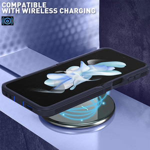 Custodia per cellulare di lusso con cerniera blindata, pellicola temperata, protezione completa in PC rigido e TPU morbido per Z <span class=keywords><strong>Flip</strong></span> <span class=keywords><strong>5</strong></span> - Product Image 6