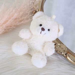 12cm Cartoon Teddy Bear Plush Doll Keychain Soft Eco-Friendly <b>Cute</b> Stuffed Animal <b>Keyring</b> Bag Accessories Boys Girls Gift - Product Image 5