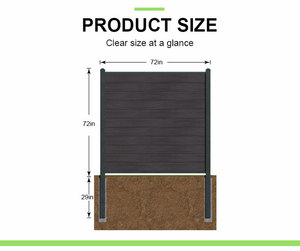 Bán buôn sản phẩm tùy chỉnh vườn sân sau WPC hàng rào - Product Image 4