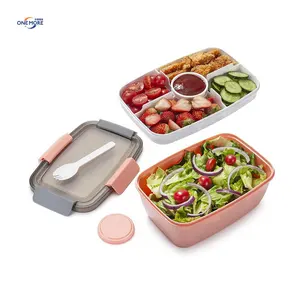 Bento Salad Lunch Box Leak-proof Food Grade Plastic Food Storage Container With Removable Tray