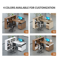 Muebles de Oficina Modulares Premium OEM, Escritorio Ejecutivo de Lujo Estilo Vintage en Venta, Divisiones de Oficina de Madera