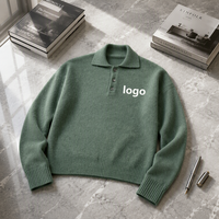 Pull en tricot jacquard intarsia avec logo personnalisé, en laine d'alpaga poilue, luxe, haute qualité, hiver, anti-rides