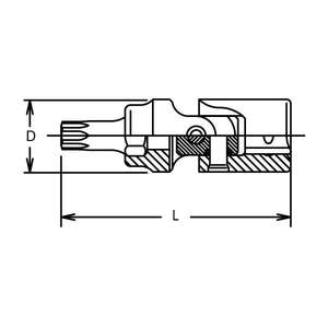 KOKEN - 2430T-T27 1/4'' Torx universal bit <b>socket</b> - EAN 4991644006571 HAND <b>SOCKETS</b> 1/4" - Product Image 2