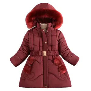 Abrigos acolchados de algodón de invierno para niñas disponibles en stock abrigos de moda de alta calidad para niñas se pueden personalizar Entrega rápida desde el lugar