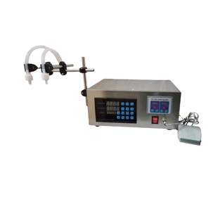Machine de remplissage numérique à 2 buses pour liquides, idéale pour les cosmétiques, les boissons, le café, les produits chimiques et l'eau, petite machine de remplissage de bureau pour flacons de lotion. - Product Image 1