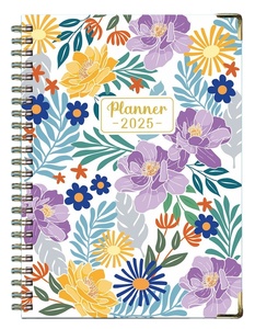 Agenda Settimanale, Giornaliera e Mensile 2025, Quaderno per Gestione del Tempo, Carta Multicolore, Copertina Rigida 80gsm, Regalo di Capodanno - Product Image 1