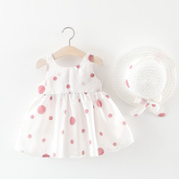 Robe d'été décontractée pour filles avec bandoulière originale robe de plage princesse sans manches pour bébé