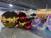 Tente Gonflable Géante Effet Miroir Brillant pour Fêtes, Décoration Réfléchissante en PVC pour Événements de Noël, Argentée