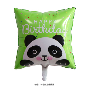 Nueva llegada de <span class=keywords><strong>19</strong></span> pulgadas patrón de panda <span class=keywords><strong>Feliz</strong></span> <span class=keywords><strong>cumpleaños</strong></span> globos fiesta decoración de la plaza de globos de helio - Product Image 1