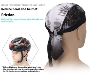 Bandana unisexe noir et blanc à double face imprimé, motif tie-dye à pois, motif œil de bête, foulard pour la tête, pour le cyclisme, la course à pied, les activités de plein air - Product Image 4