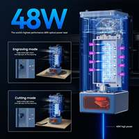 ATOMSTACK S40 X40 A40 MAX pemotong pengukir Laser, dengan F30 Pro Kit bantuan udara fokus tetap 24W/48W mode ganda App 800*400mm