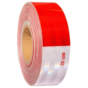 Rifornimento di fabbrica nastro riflettente rosso e bianco in <span class=keywords><strong>PVC</strong></span> DOT-C2 Cinta riflessiva sintas Reflactantes materiale riflettente ad alto adesivo - Product Image 2