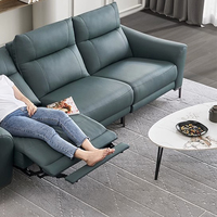 Vente en gros d'usine de luxe design d'angle canapé modulaire en cuir et canapé inclinable meubles canapé sectionnel