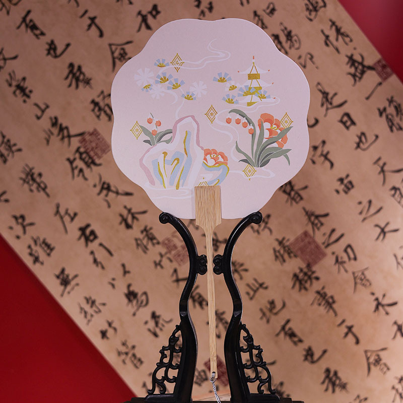 Baika style antique-huit pétales-pin neige pierre herbe fleur