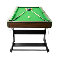 Table de billard pliable en panneaux haute densité pour usage domestique, petite table de snooker et de billard américain pour l'intérieur