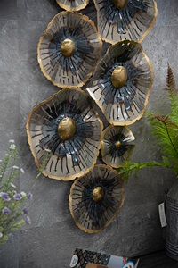 INNOVA Home Interior soggiorno <span class=keywords><strong>Vintage</strong></span> in ferro battuto metallo arte fiori foglie decorazione appesa alla parete - Product Image 4