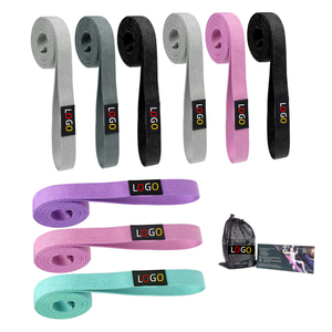 Изготовленный на заказ логотип для занятий спортом в тренажерном зале Петля из хлопчатобумажной ткани набор длинных резинок - Product Image 1