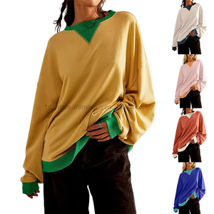 <b>Explosive</b> Loose Casual <b>Color</b> Clash Sweatshirt Women's T-Shirt Fashion - Product Image 1