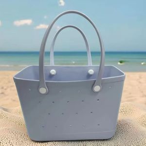 Bolsas de Compras de Eva Personalizadas con Logotipo, Bolsas de Mano de Silicona Impermeables para Bebés, Bolsas de Playa de Moda para Exteriores - Product Image 1