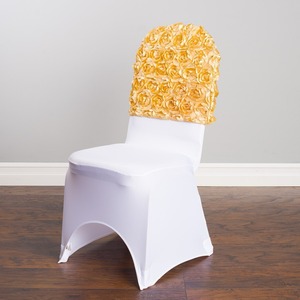 Wholesale Rosette Square <strong>Half</strong> Back <strong>Chair</strong> <strong>Covers</strong> - Product Image 5