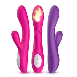 NEW Heating Rabbit Vibrator Dildo for Women Sex Toys G Spot Vibrator with 10 Vibration factory price sex shop supplier wholesale