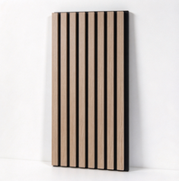 Panneau mural acoustique en bois MDF moderne de style européen, résistant au feu, absorbant le son, pour la décoration intérieure des hôtels et des bureaux