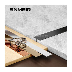 Bande plate en acier inoxydable pour la décoration d'armoires de portes murales 8mm 10mm 15mm de <span class=keywords><strong>largeur</strong></span> Garniture de carreaux en PVC Design moderne pour l'extérieur de la villa - Product Image 6