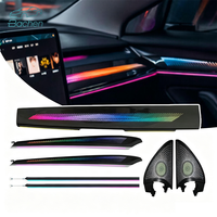 Télécommande améliorée, 64 couleurs, accessoires de voiture LED, décoration intérieure, éclairage d'ambiance pour Tesla Model 3 Model Y 2020-2023