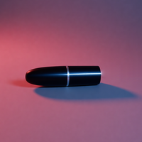 Contenants de baume à lèvres et de rouge à lèvres en plastique noir mat argenté, forme balle, capacité 5g, personnalisables, mignons, très demandés