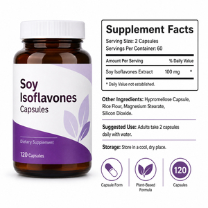 Offre Spéciale : Capsules d'isoflavones de soja bio – Soutien naturel à la beauté et supplément alimentaire régulateur d'œstrogènes pour la ménopause - Product Image 6