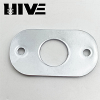 Plaque de sortie de guitare ovale chromée HIVE avec vis, plaque de montage jack 1/4 pouce pour remplacement de guitare électrique/basse