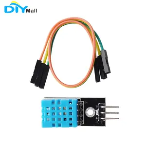 DIYmall DHT11 Temperatur-Feuchtigkeits-Sensor-Modul Digitaler Temperatur-Feuchtigkeits-Sensor 3.3 V-5V mit Drähten