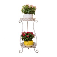Support à fleurs multifonctionnel sur pied en fer forgé de style européen à plusieurs niveaux pour plantes d'intérieur (Pothos, Plantes Araignées)