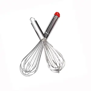 High Quality food-grade Kitchen Utensil Tools Manual Balloon stainless steel Egg Beater for Whisk Cream