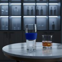 Verre à bière isotherme double paroi en borosilicate 301-400ml translucide pour lait, café, vin rouge et toutes boissons