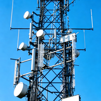 Tour de communication extérieure économique sur mesure en acier angulaire à 4 poteaux Q355B de 15M/20M pour opérateur mobile 4G/5G