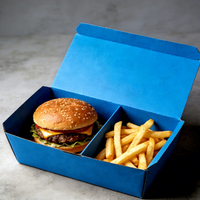 Caja Desechable para Hamburguesas y Papas Fritas, Embalaje de Papel Corrugado Ecológico de Grado Alimenticio, Personalizable, con Relieve y Bronceado para Pollo Frito