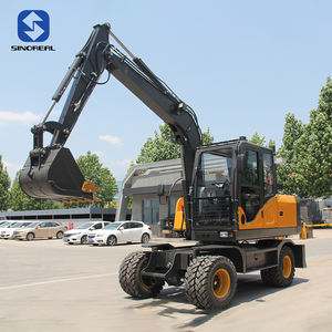 Fabricant <span class=keywords><strong>chinois</strong></span>, mini-excavatrice sur roues de 6 tonnes, facile d'accès sur les chantiers de construction, adaptée aux petits projets de construction - Product Image 1