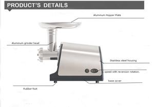 Rebanadora de Acero Inoxidable en Oferta, Cortadora de Verduras, Picadora de Carne Multifuncional, Picadora <span class=keywords><strong>El</strong></span>éctrica Doméstica Portátil - Product Image 5