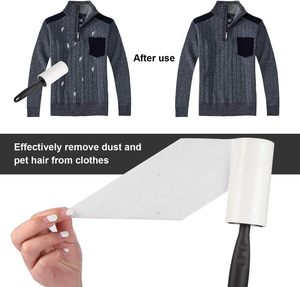 Adhésif collant papier brosse cheveux poussière peluches pellicules LINT ROLLER Remover - Product Image 6