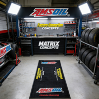 Tapis de garage pour moto avec logo personnalisé, tapis de protection pour garage automobile, base en caoutchouc antidérapante, revêtement de sol d'atelier