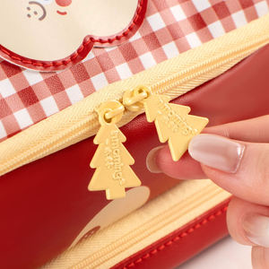 Astuccio Grande Capacità a Forma di Casetta, Borsa Portapenne Multistrato in PU con Manico <span class=keywords><strong>per</strong></span> Scuola e Ufficio - Product Image 6