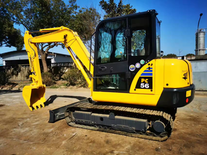 Komatsu en bon état a utilisé la mini excavatrice PC56-7/PC56 5ton PLC portant dans la pelleteuse sur chenilles d'origine de cour - Product Image 4