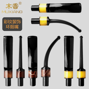 Woody Scent Tobacco Pipe Straight Stem 9mm Mouthpiece With Beeswax Ring Handmade Accessory - Product Image 5