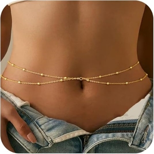 Vendita calda regolabile 14K placcato in oro a strati catena in vita, <span class=keywords><strong>Sexy</strong></span> perline per il corpo gioielli regali per le donne - Product Image 1